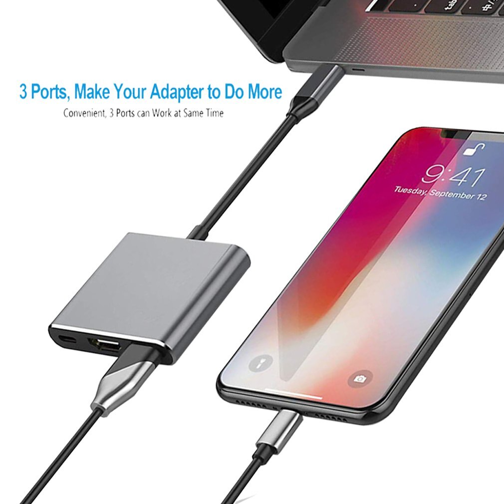 USB-C Hub Adapter - 4K HDMI + USB 3.0 Port - for Apple MacBook