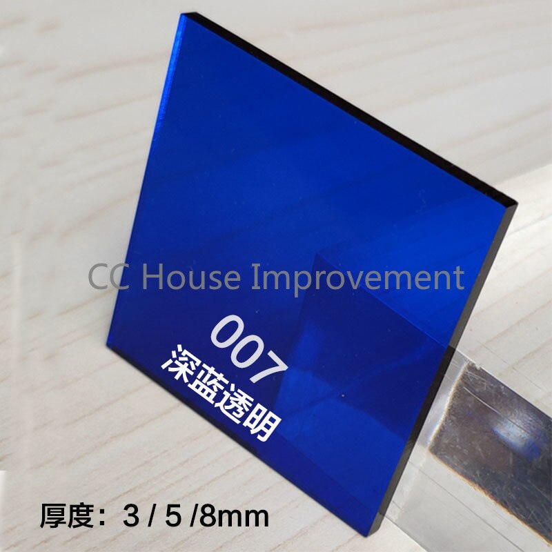 Kleur Plastic Plaat Kleur Transparant Acryl Plaat Customization: 100mmx100mmx3mm / 007