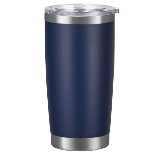 20oz Thermal Cups for Cold Beer Leakproof Thermal mug Stainless Steel Water Bottle Keep Water Coffee Drinkware: deep blue