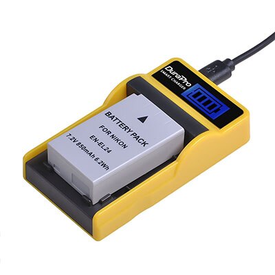 2 PC 850 mAh EN-EL24 EN EL24 Oplaadbare Camera Batterij + LCD USB Lader Voor Nikon 1 J5 1J5 DL18-50 DL24-85 Digitale Camera 'S: 1 Battery Set