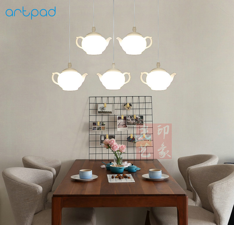 Artpad Modern Art Decorative Teapot Pendant Light Lamps Exterior Dining