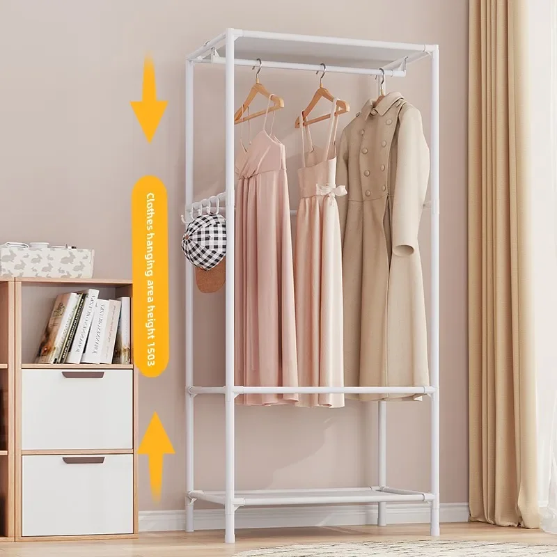 Wardrobe Clothes Hanger Storage Locker Open Closets Dressing Rooms Cabinets Portable Wardrobe Closet with Dustproof Curtain