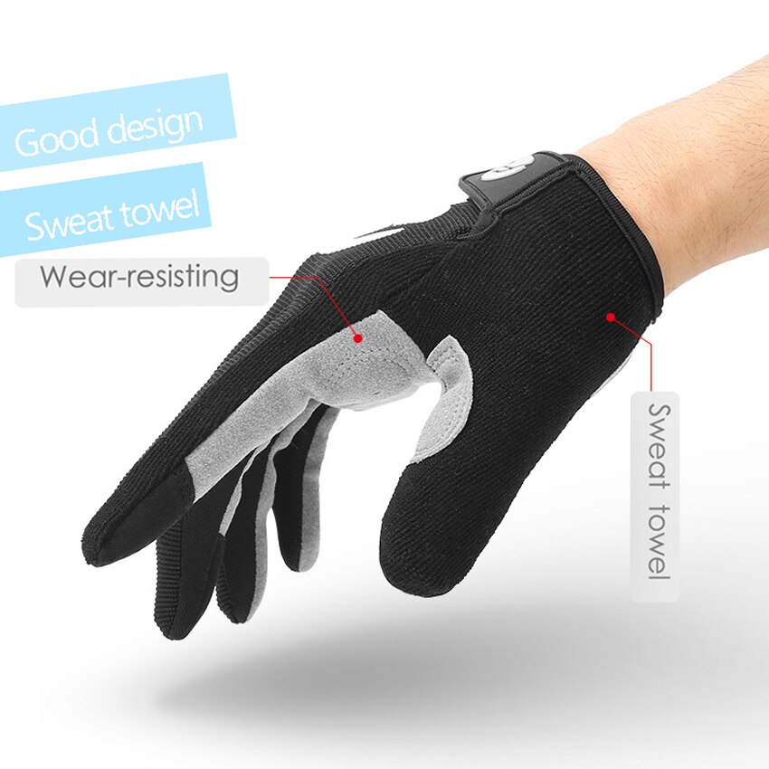 Guantes de ciclismo para hombre antideslizantes con pantalla táctil, antigolpes, transpirables, de dedo completo, para deporte, Fitness, guantes para motocicleta y bicicleta
