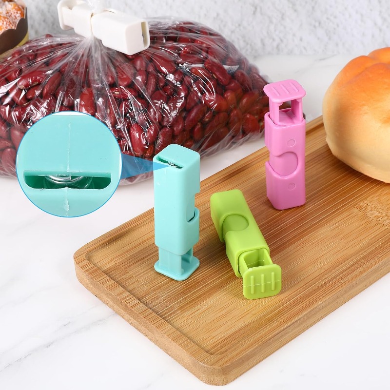 4 szt. Klipsy robić zamykania torebek na przekąnarty, plastikowe klipsy robić zamykania, klipsy robić chleba, klipsy robić torebek na chipsy i inne torebki z żywnością