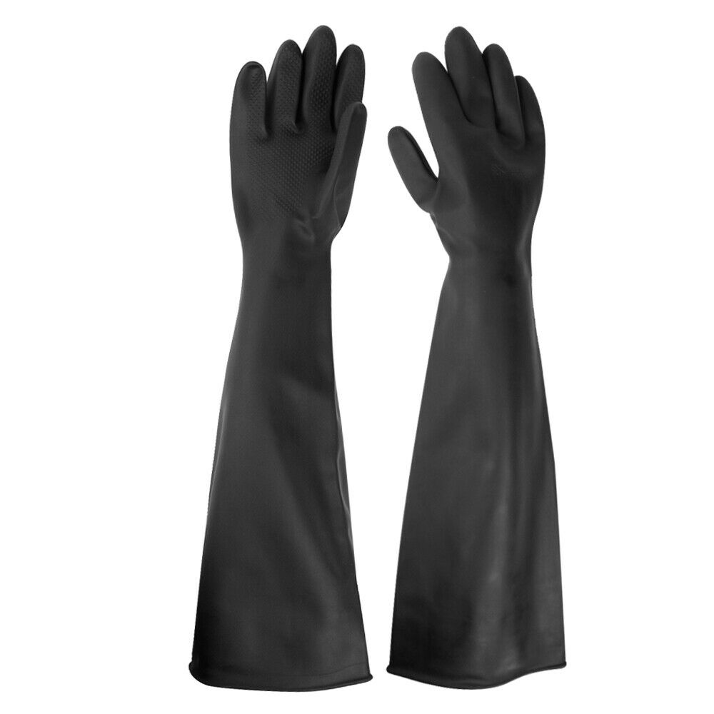 Gummi ppe latex handsker lange handsker anti kemiske industrielle handske 60cm