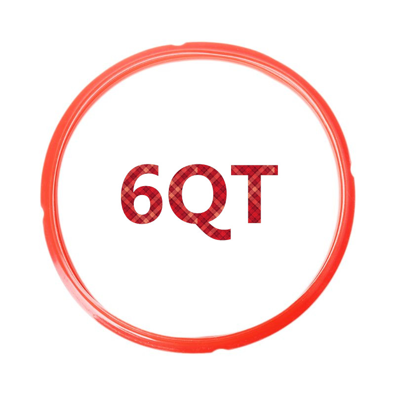 Pokrywka silikonowa pierścień 6/8 kwarta na garnek błyskawiczny elektryczny szybkowar-6 kwarta czerwony