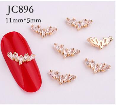 Bijoux d'ongle rouge avec zircon et chaîne, décoration autocollante avec diamant, licorne, , directement depuis l'usine,: 896