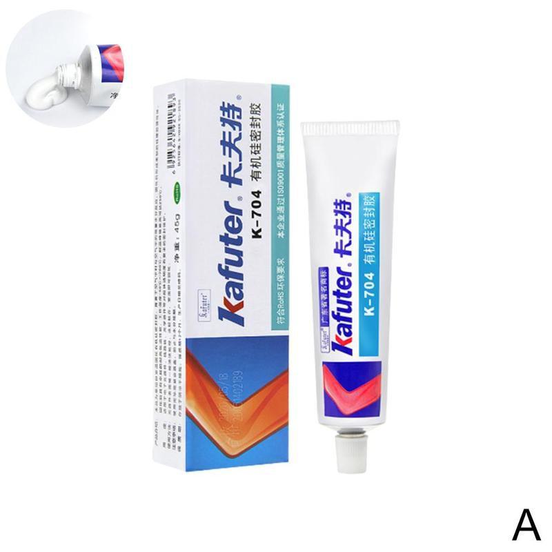 1pc 45g multifunctionele siliconen industriële lijm k -704 siliconen rubberkit wit zwart transparante lijm voor machines: A