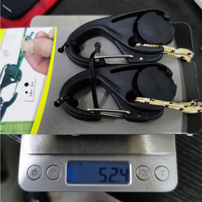 2 Pcs Portable Camping Tent Lock 9-shaped Cord Rope Fastener Guy Line Rope Tensioners Outdoor Camping Accessory