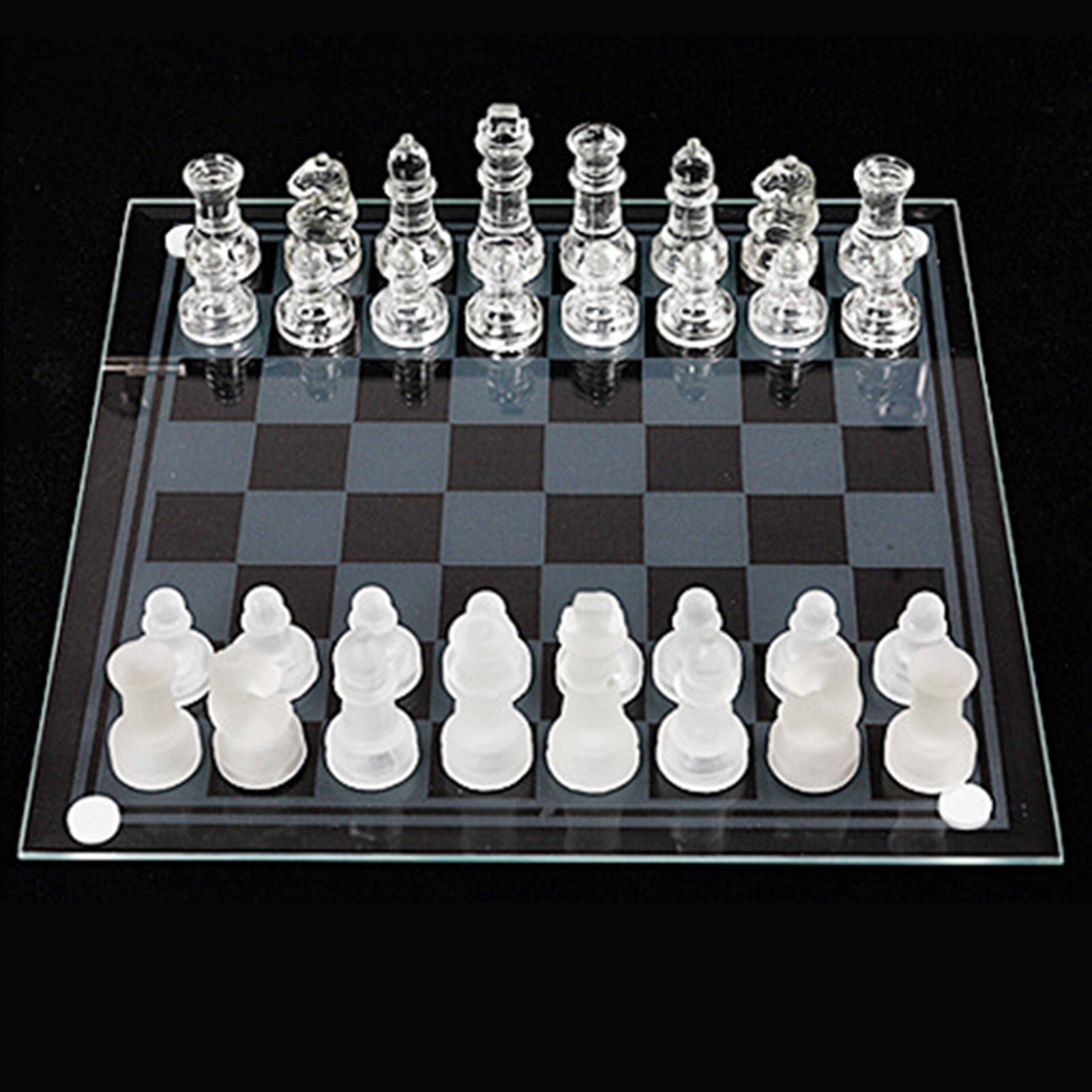 K9 Glass Chess Small Medium Large International Chess Board Chess Game International Chess Game Chess Set Thinking Toys