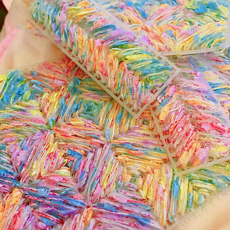 1Pc = 50G Fancy Blended Pluche Garen Sectie Dye Hand Geweven Breien Haak Acryl Tandenborstel Boucle Vlag Draad kamgaren Mooie