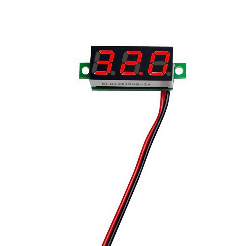 Dc 0-100V Drie-Wire Mini Digitale Voltmeter Voltage Meter Gauge Met Omgekeerde Polariteit Digitale voltage Tester: red 2.5V-30V