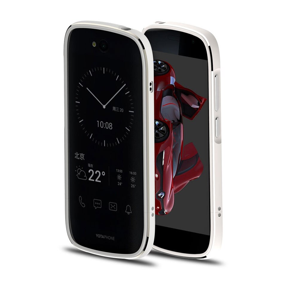 Luxury Phone Cover for YotaPhone 2 Bumper Case Aluminum Metal Cover 5 inch: Silver