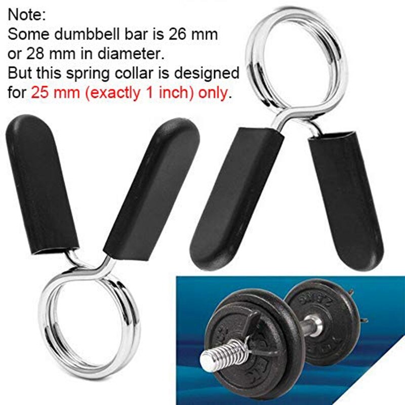 25 mm dumbbell vårkrager treningskrage vektstangklemmer for olympiske vektstenger manualer gym fitness trening vekt-l
