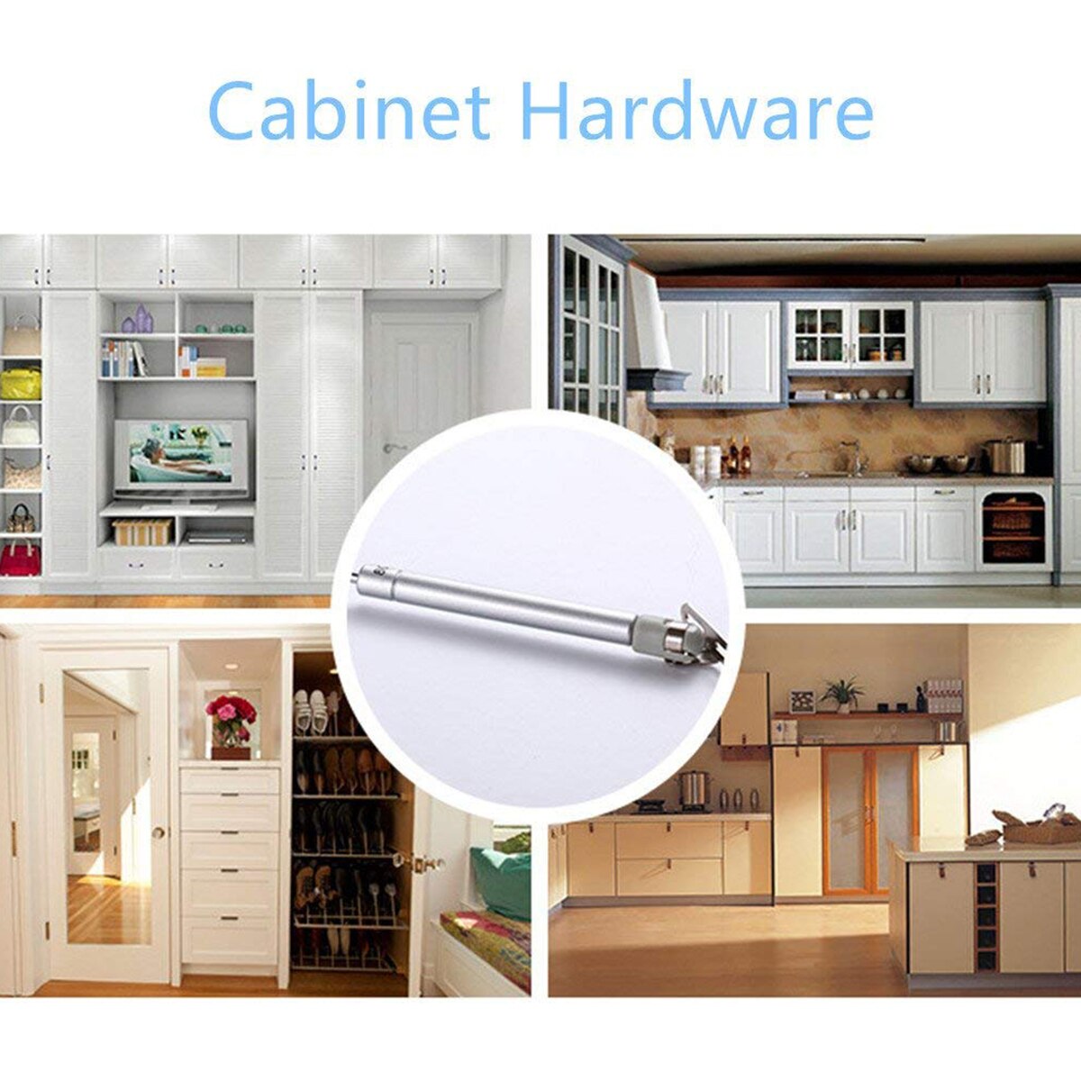 2Pcs 20-150N/ 2-15KG Hydraulic Hinges Kitchen Cupboard Cabinet Hinges Support Gas Strut Pneumatic Gas Spring Furniture Hardware