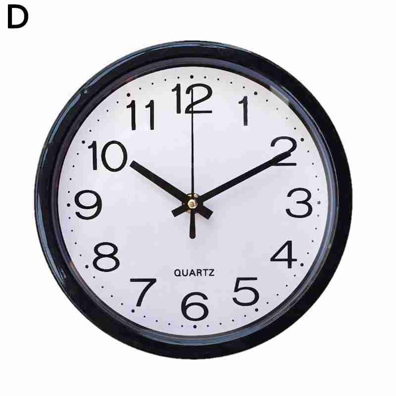 Wall Clock Simplicity Round Quartz Silent Sweep Bedroom Decor Movement For Home Kitchen Office Fits Clocks Room: D