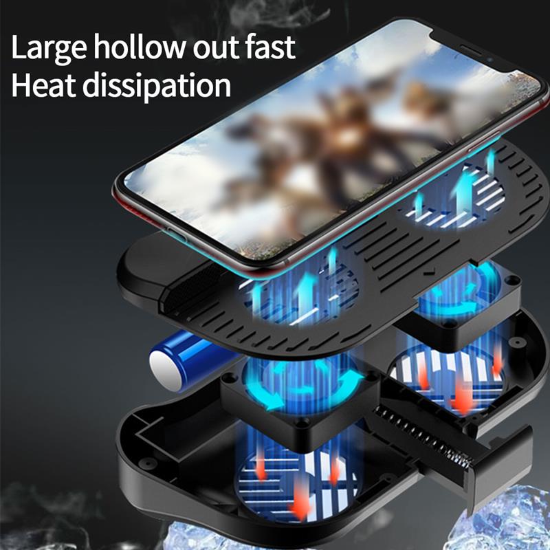 Telefoon Snelle Koelventilator Koeler Systeem Usb Oplaadbare 7500Rpm Verstelbare Gaming Warmte Radiator Smartphone Radiator Pad Met Licht