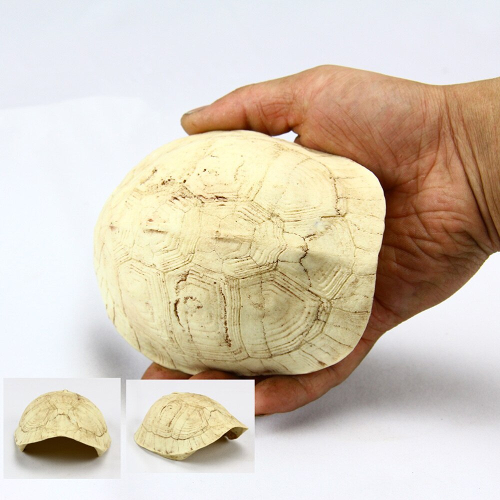 1pc Resin Emulational Turtle Shell Reptile Hide Rest Cave Pet Habitat Ornament for Reptile Pets