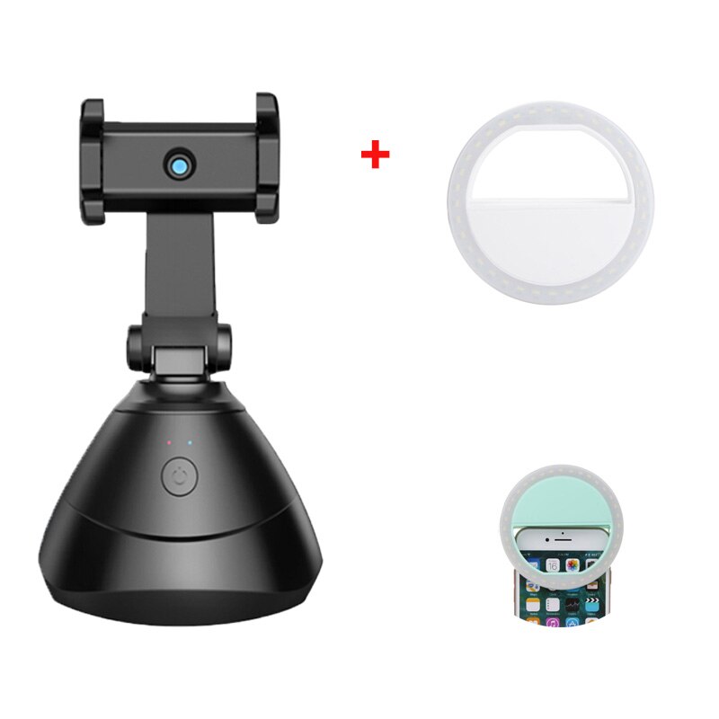 Auto Smart Shooting Selfie Stick 360° Rotation Auto Face Tracking Device Object Tracking Vlog Camera Smart Phone Holder: with fill light B
