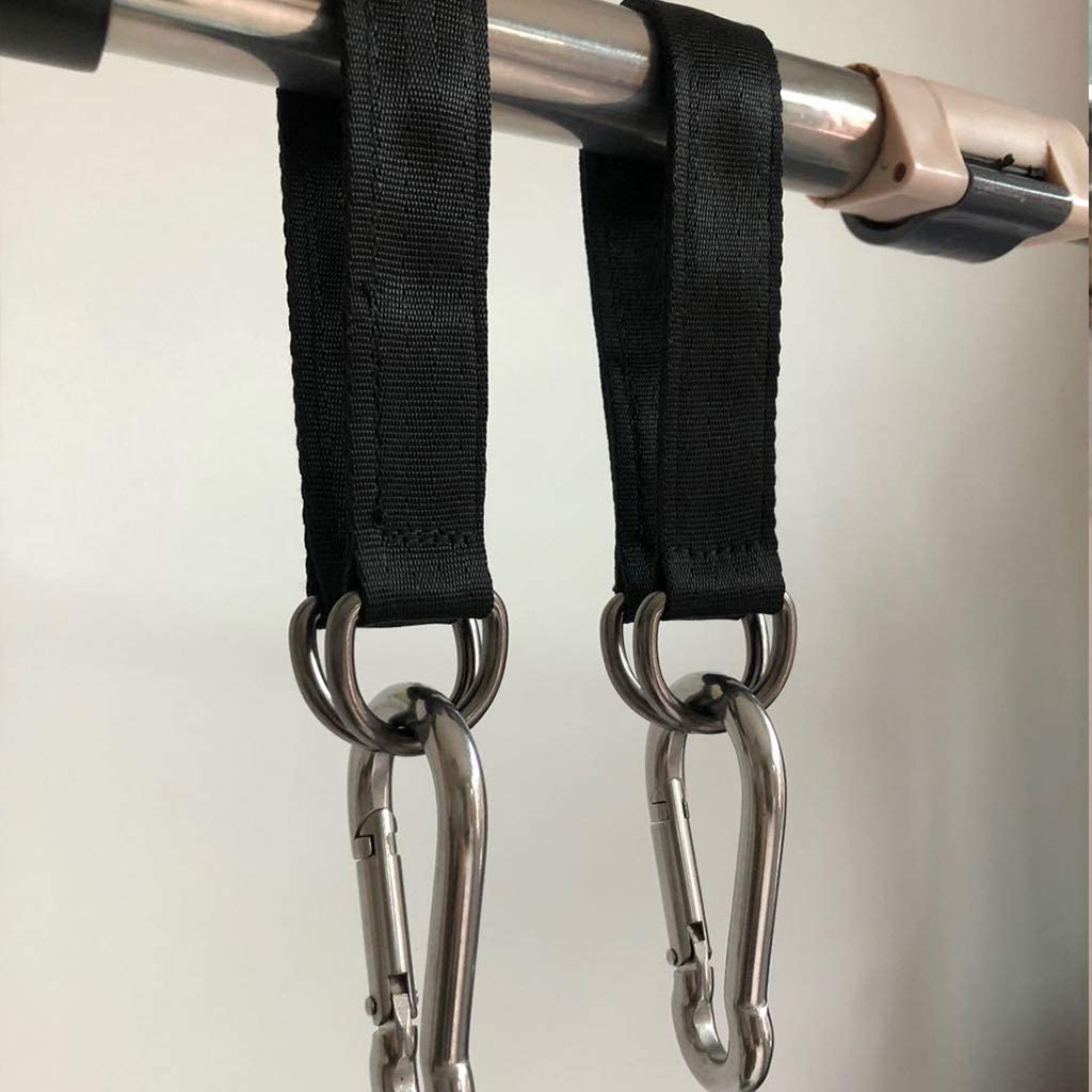 200kg bærende belastning hengende belte t-stang stropp dumbbell vektstang tau håndtak stropp tre sving stropp krok ring forbindelsesbelte