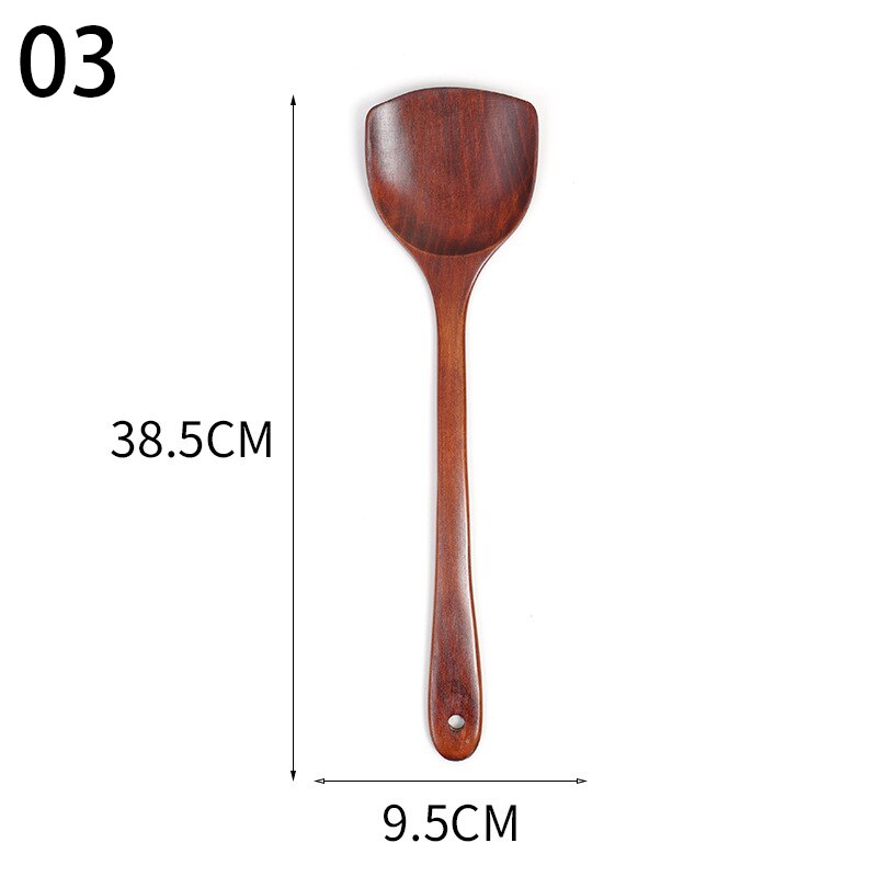 Natural Wood Tableware Spoon Colander Spoon Special Nano Soup Skimmer Cooking Spoon Wooden Kitchen Cooking Tool: 03