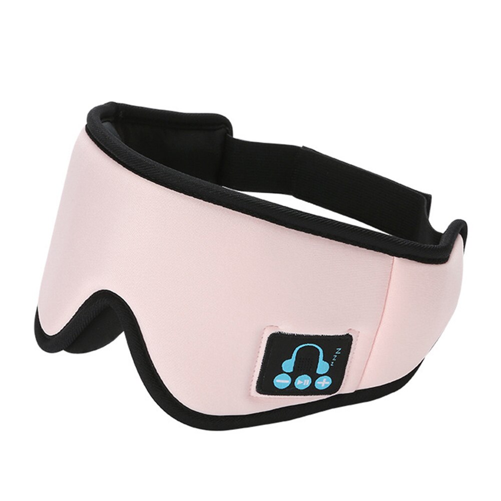 Calling 3D Sleep Eye Mask Cover Wireless Bluetooth V5.0 Sleep Headphones Portable Blindfold Travel Eyepatches: Pink A