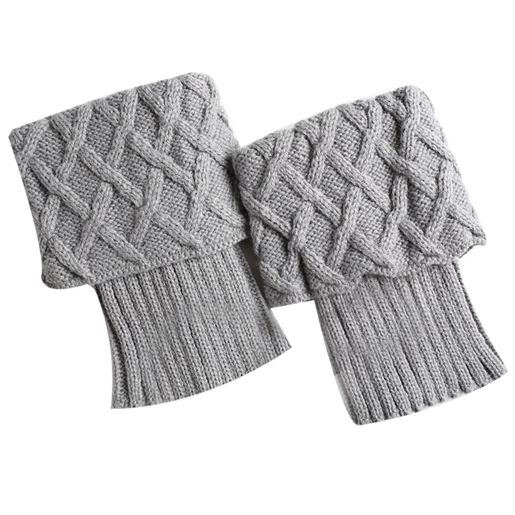 Women Crochet Boot Cuffs Knit Toppers Boot Socks Winter Leg Warmers 1 Pair: NO.4