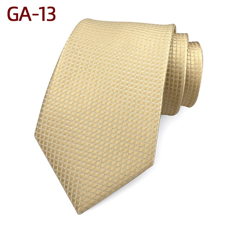 Mens Ties Silk Luxury Neck Tie 8cm Cravate Geometric PLAIDS&amp;CHECKS Tie Business Wedding Party Neck Tie for Men: GA-13