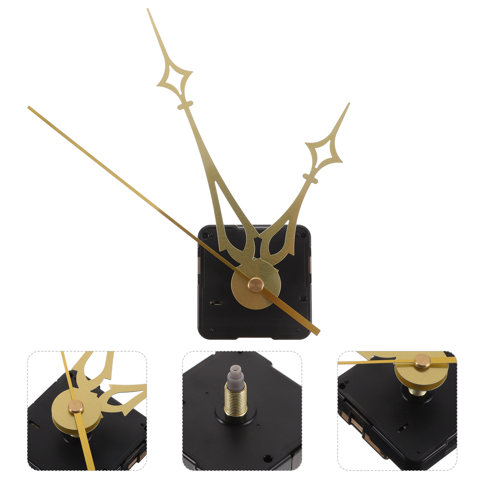 Movimento Orologio Da Parete Silenzioso - Al Quarzo, Lancette Nere, Per Fai Da Te E Riparazioni Lancette