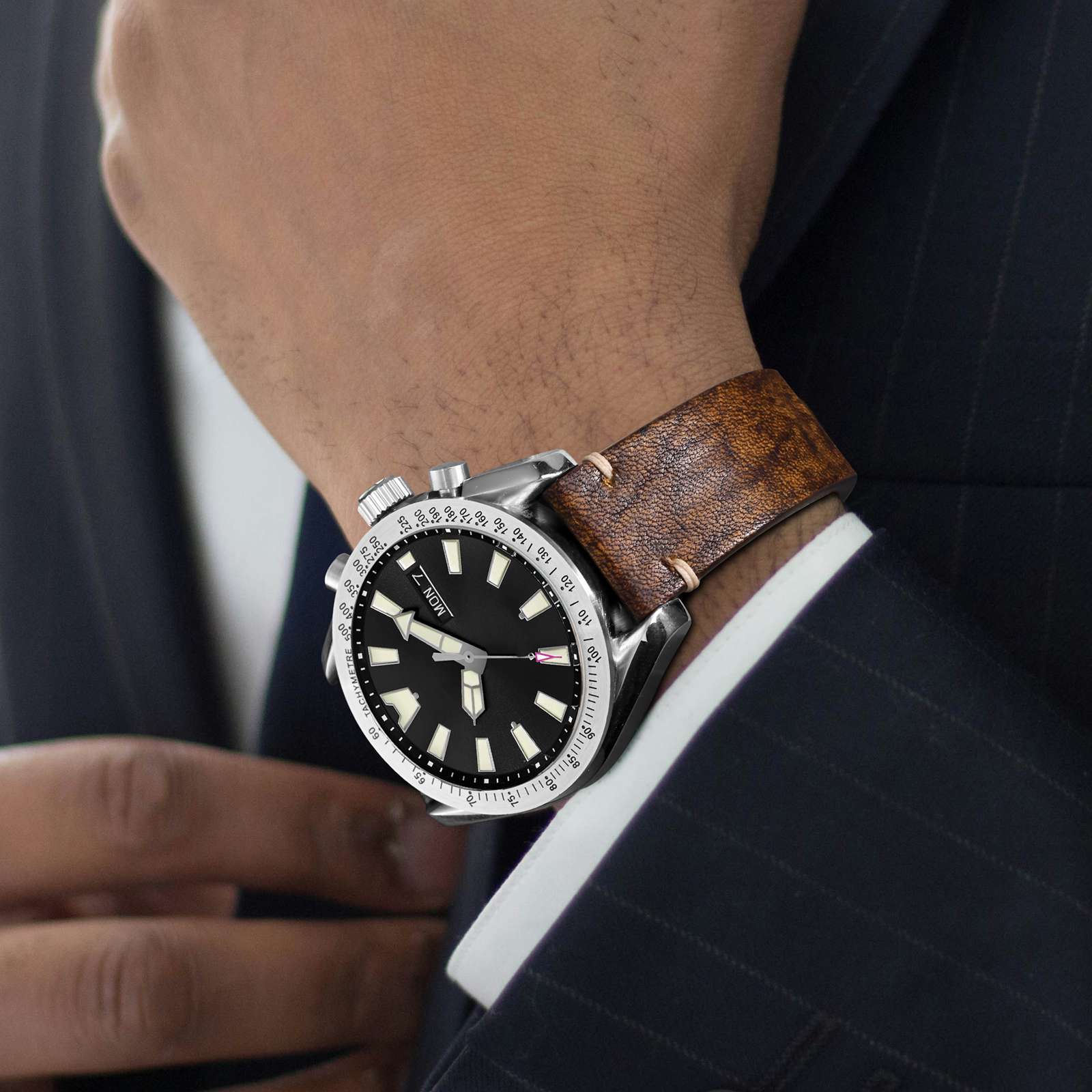 Bisonstrap italiensk lærreim 20mm klokkereim 18mm klokkereim herreklokkereim hurtigutløser