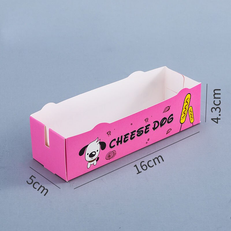 100pcs Dog Packaging Box Paper Disposable Party Tableware Food Serving Tray for Caterers Food Trucks Kids: 3
