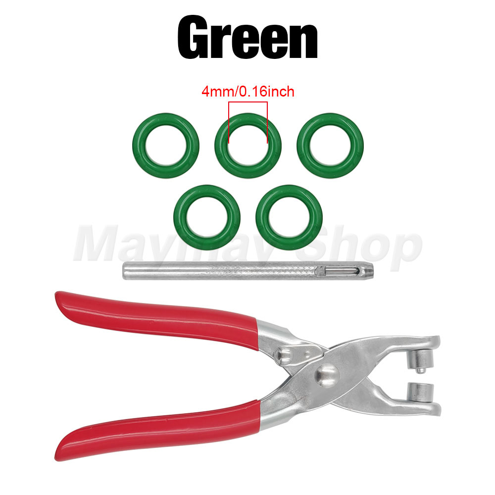 200 Sets Metal Eyelet Grommet Eyelet With Install Plier Set Eyelets Grommet Tool For DIY Leathercraft Shoes Belt Cap Bag Clothes: Multi-Colored