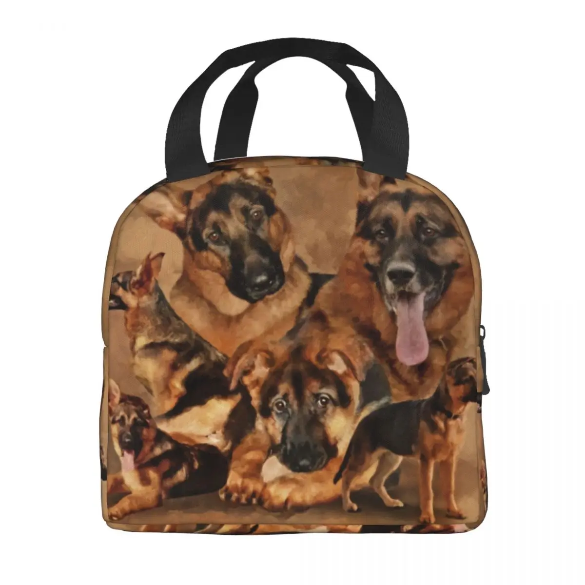 Fiambrera Kawaii de perro pastor alemán para mujer, amante de las mascotas, refrigerador térmico, bolsa de almuerzo con aislamiento para alimentos, escuela, niños y estudiantes
