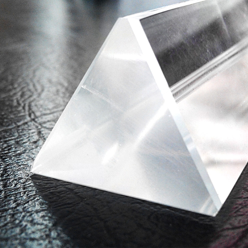 Optical Glass Triangular Prism for Physics Teaching Spectrum Refracted Light Angle Reflecting Prism Spectrum Rainbow Prisms