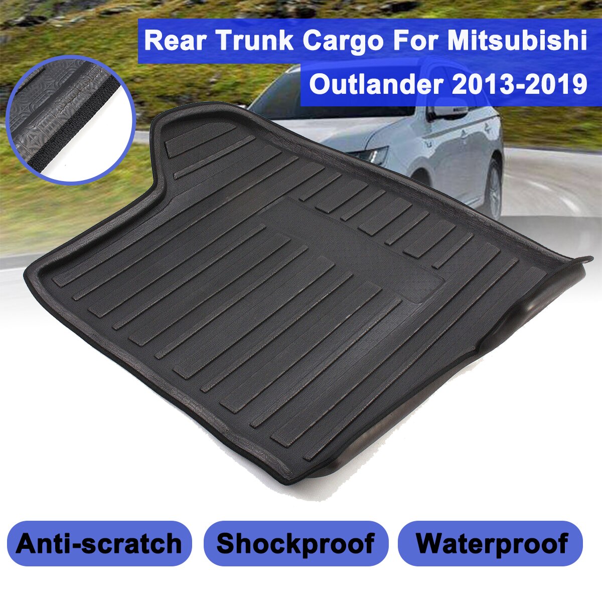 Voor Mitsubishi Outlander Cargo Liner Kofferbak Cargo Waterdicht Anti-Slip Shock-Proof Buffer Prestaties floor Mat