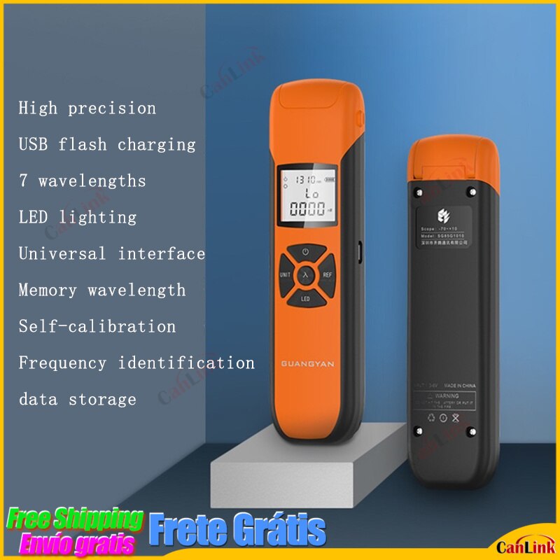 Mini G1050 High Power Optical Precision Meter Rechargeable Battery Fiber Optic Energy Meter With Flash Light Opm