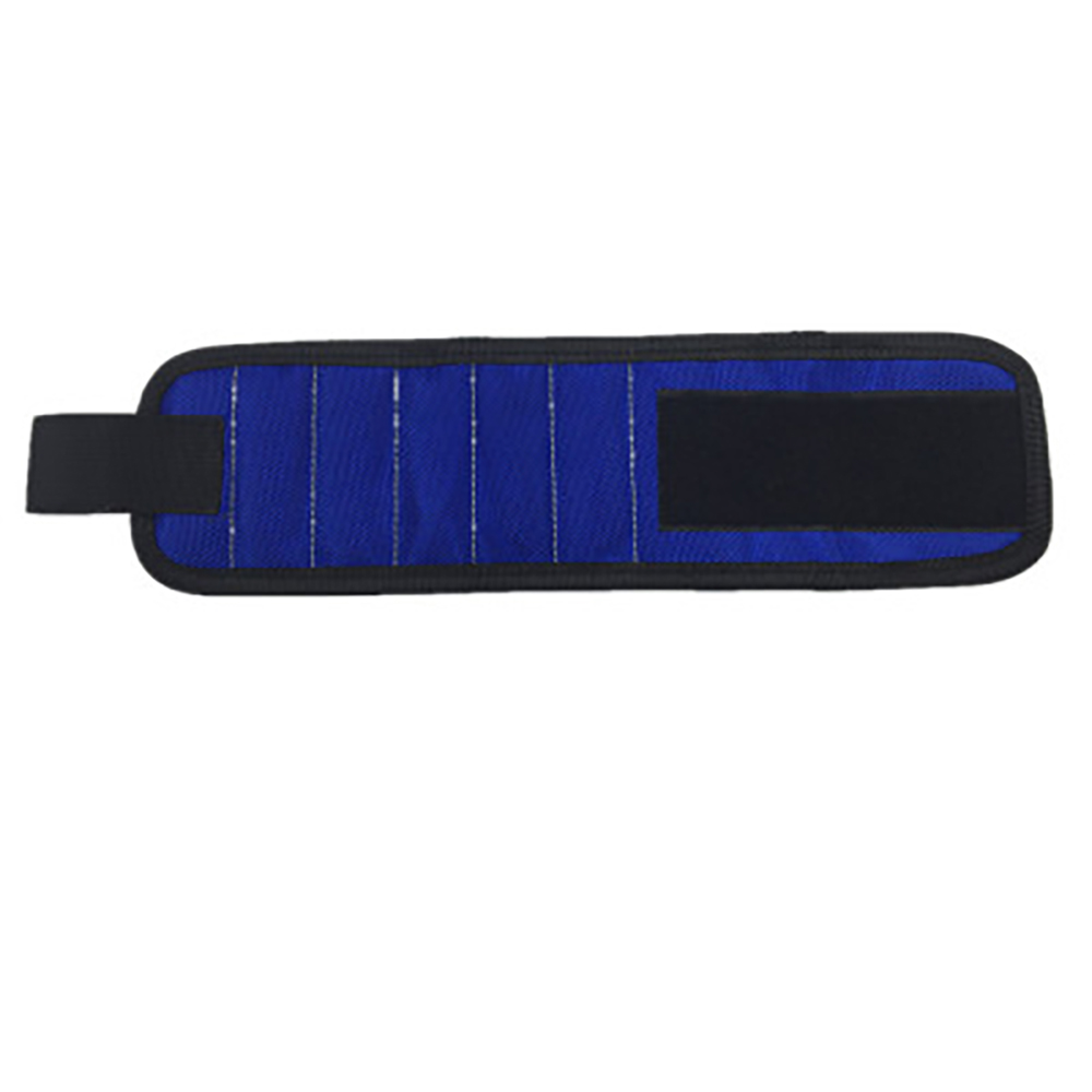 Powerful Magnetic Wristband Bakelite Multi-function Tool Storage Bag Magnet Picker Adsorption Screw Portable Magnetic Wristband: Blue / 3 rows
