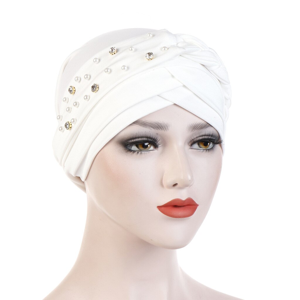 Hijab musulman, couvre-chef, bandeau croisé islamique, Turban, bandeau pour cheveux: 2