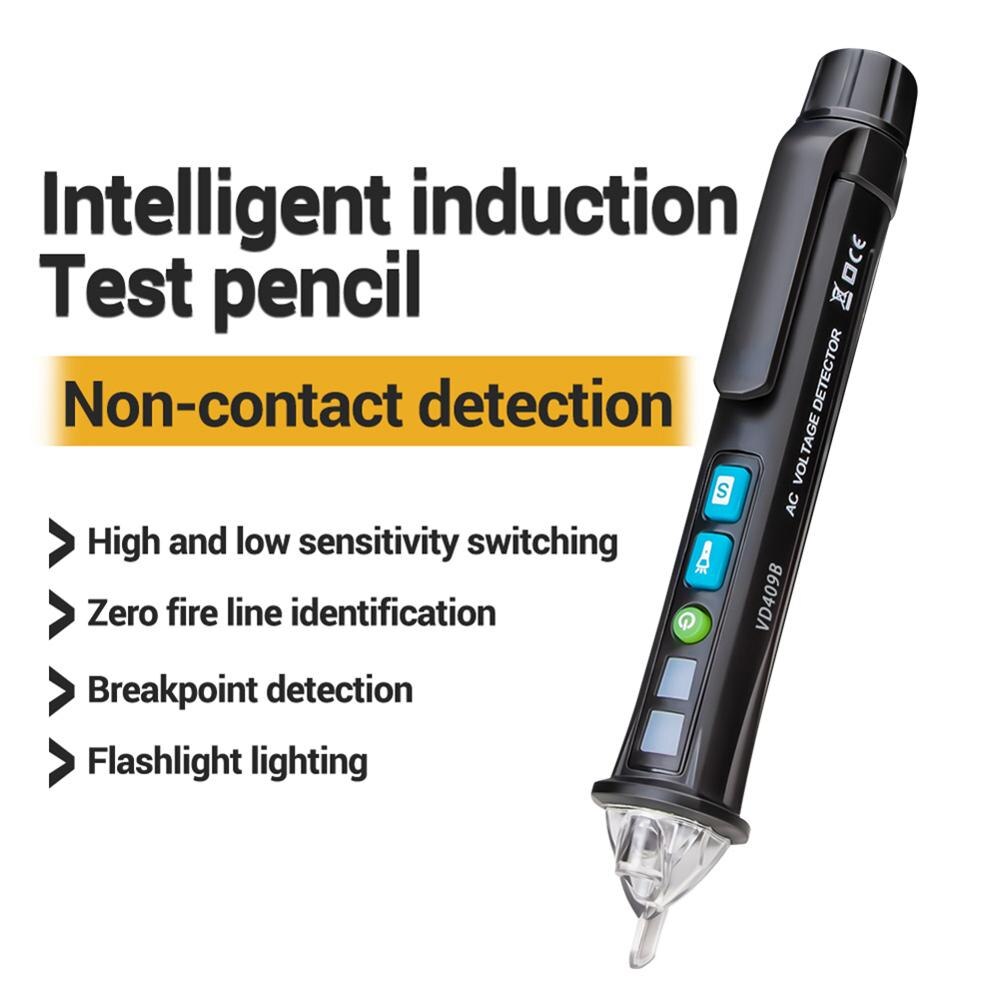 Digital Display Test Pen With LED Flashlight Powered by 2*AAA Battery AC Voltage Detection Test Pen Handy Pen Tester