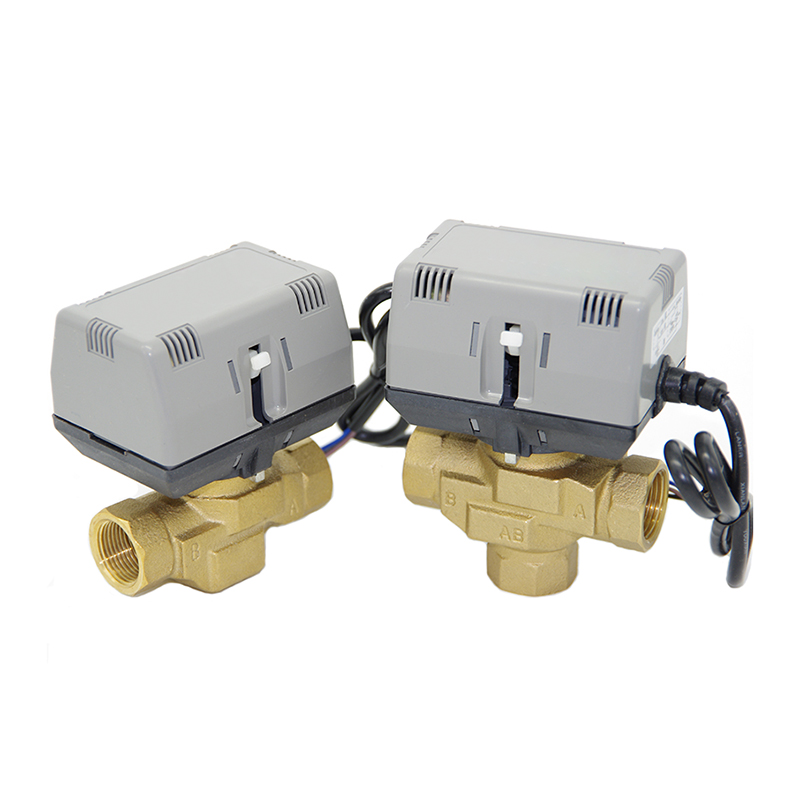 1/2 &quot;3/4&quot; 1 &quot;Honeywell Motorisierte Zwei Weise Drei Weg Ventil Messing VC6013/4013 DN15 DN20 DN25 fan Coil HVAC Ventil AC220V