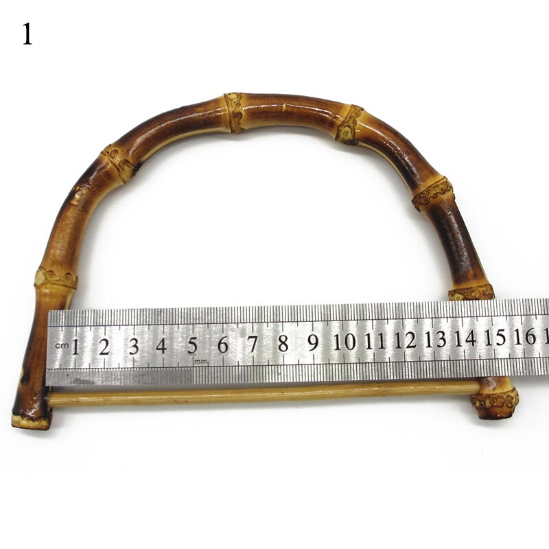 1pc d form hängare typ trä bambu handtag för handgjord handväska diy väska handväska ram tillverkning väska hängare väska delar tillbehör: 01