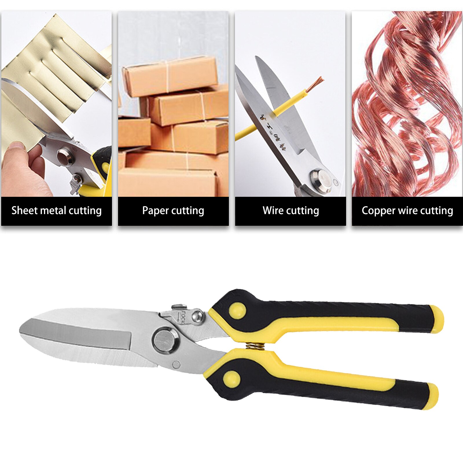 23cm Electrician Scissors Sheet Jagged Shears Aviation Scissors Home Iron Sheet Shears Ndustrial Trunking Shears