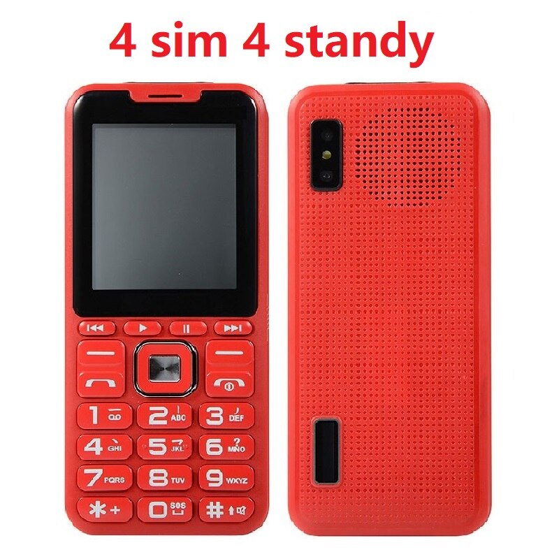 H08 Four Card Four Standby Card Straight Old Man Machine Big Speaker Big Button Function Machine Voice King Electronic Button Mo