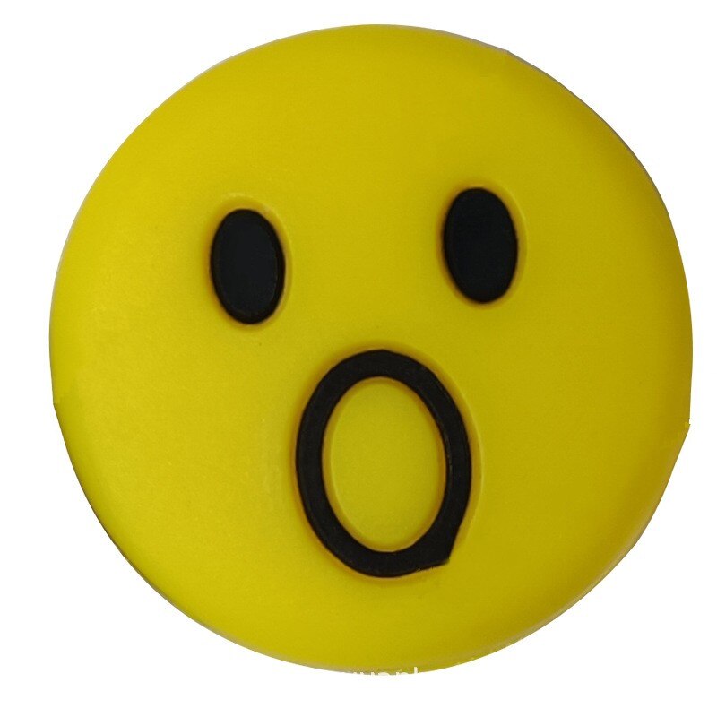Smile Emoticon-amortiguador de vibración para raqueta de tenis, accesorio deportivo de silicona antivibración, para reducir la vibración: J