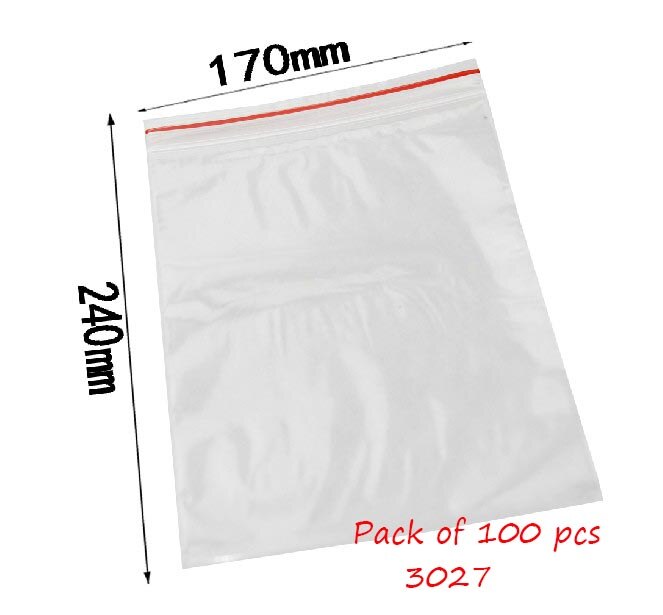 Brand Deli 3029 Thick plastic ziplock bags 10 # (24*34CM) 100PCS Layer thickness: 4um: 3027