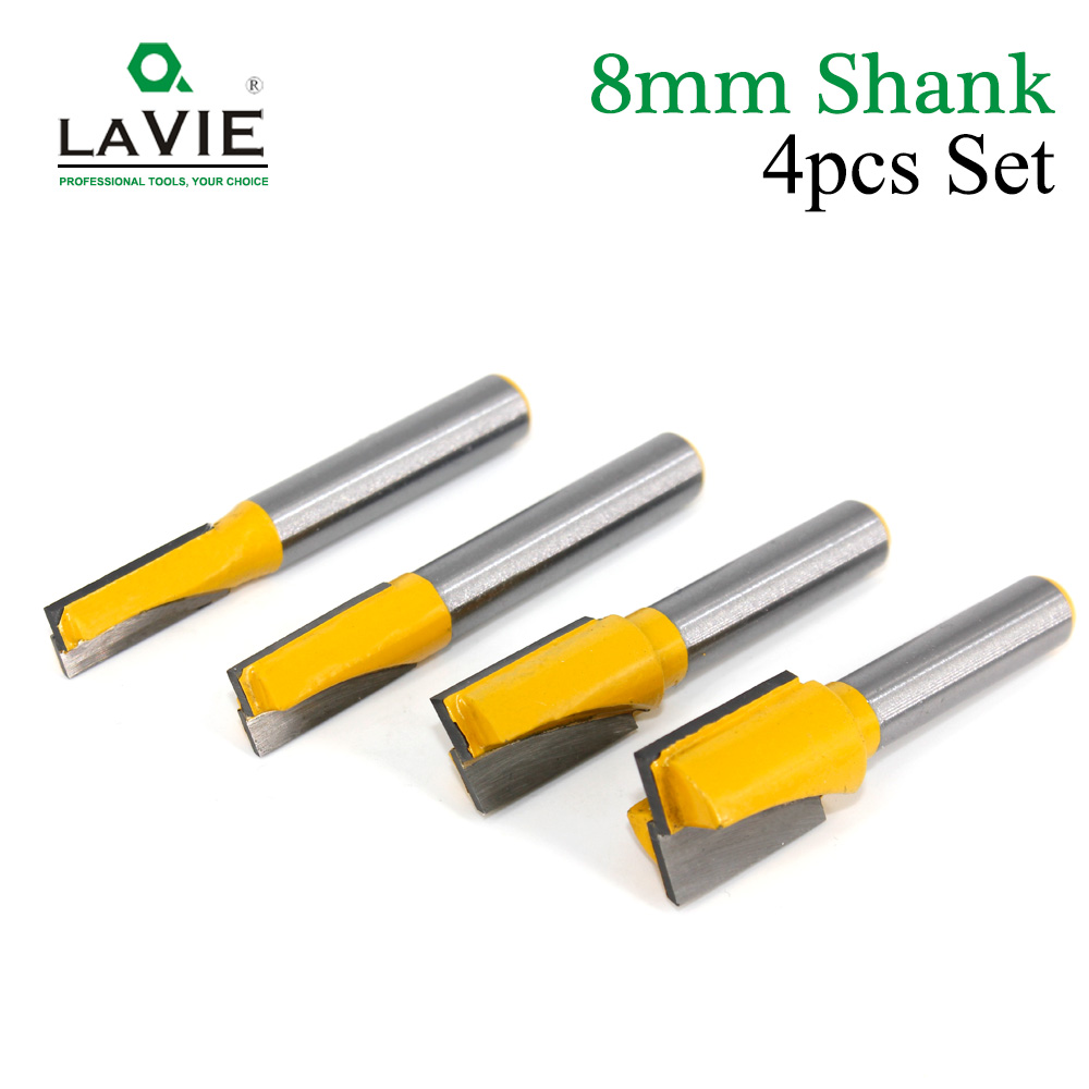 LAVIE 4 pcs set 8mm Shank Bottom Wood Cleaning Bit... – Vicedeal