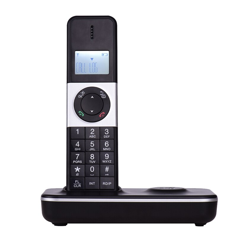 Téléphone numérique sans fil avec écran LCD, identification de l&#39;appelant, conférence téléphonique mains libres pour le bureau et la maison, prise ue: Default Title