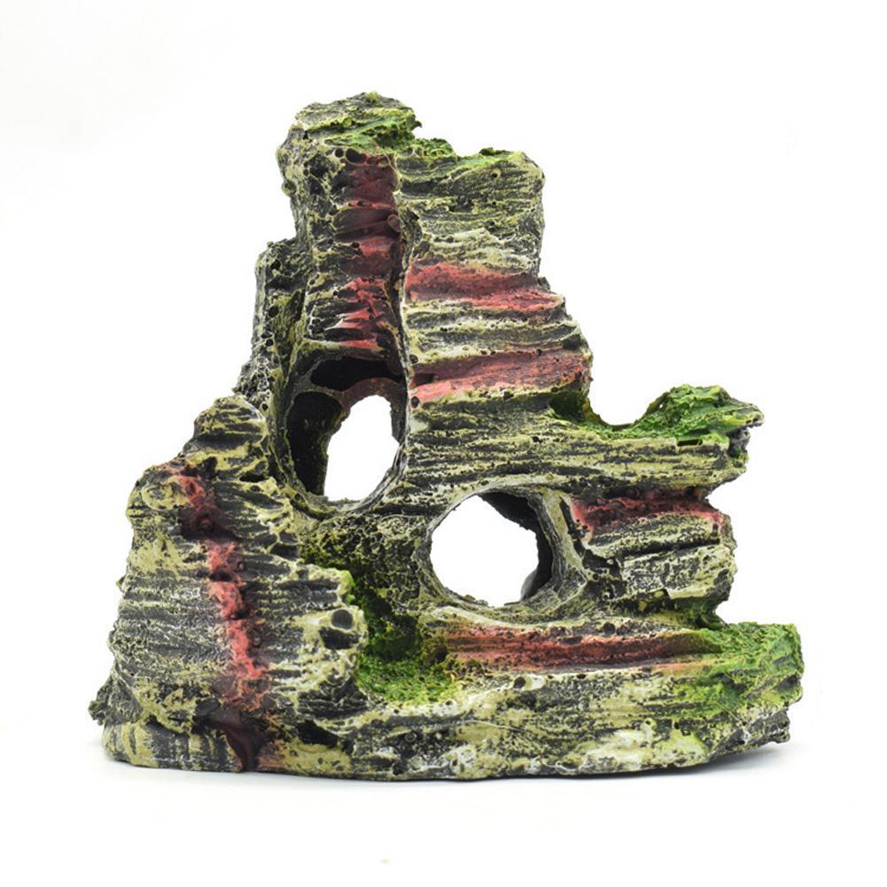 Rocas de resina Artificial montaña acuario pecera accesorios de jardinería