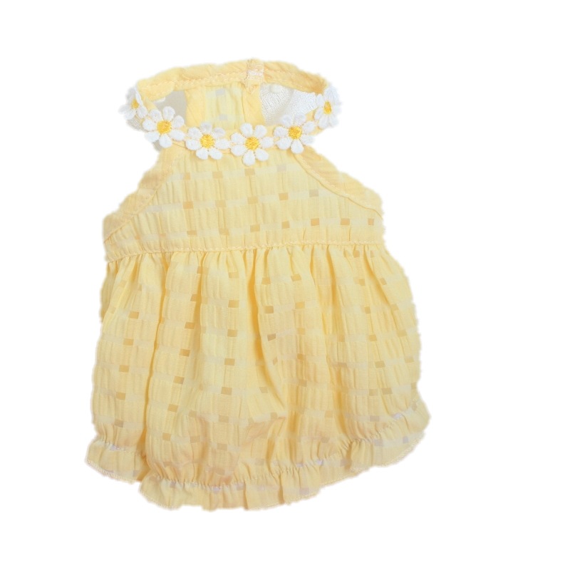 Saia de algodão fresco para pet, roupa de cachorro, saia para yorkshire chihuahua pomeranian poodle, bicão, roupas para cachorro, gato, peluche, verão