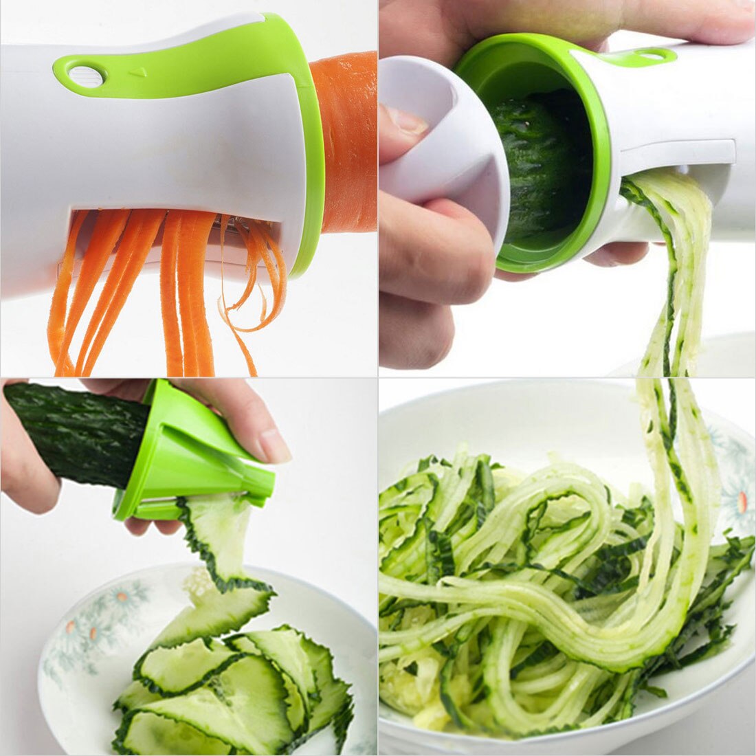 1PC Blades Vegetable Spiralizer Slicer Twister Handheld Spiral Cutter Fruit Grater Cooking Tools Spaghetti Pasta Kitchen Gadget